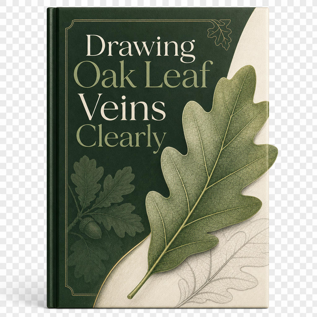 Drawing Oak Leaf Veins Clearly
